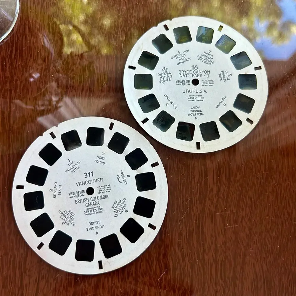 Vintage View-Master Reels – Bryce Canyon & Vancouver – Sawyer’s Inc. 1950s/60s